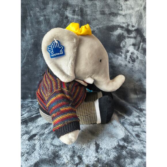 Babar  15" Tall Winter Holiday Loves Applause Stuffed Animal Plush Toy - Picture 2 of 7